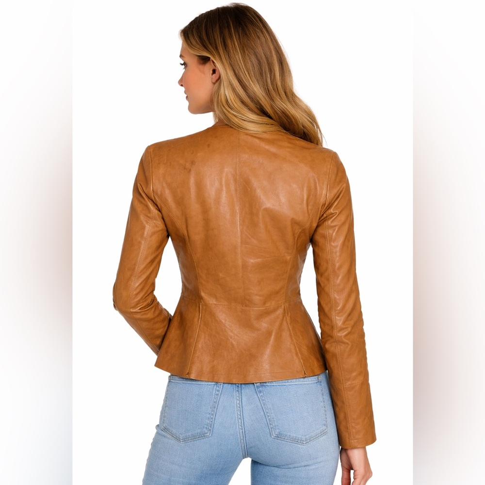 David 2 Leather Factory by Franco Fonati Tan
Genuine Italian Leather Jacket S - Picture 2 of 10